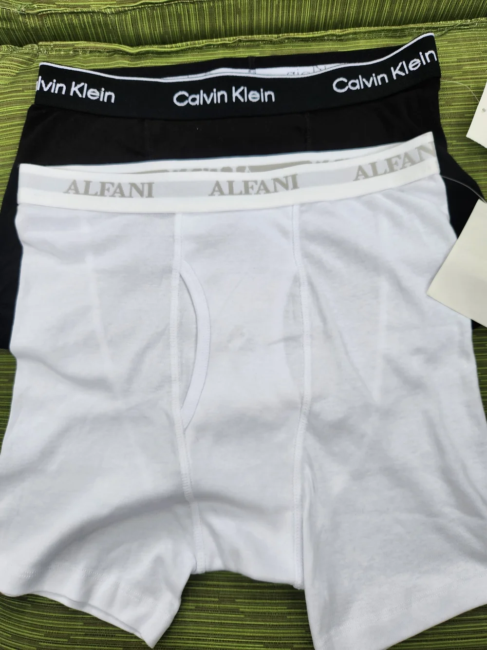 Alfani Men’s Boxer Brief - White and Calvin Klien Black boxer brief